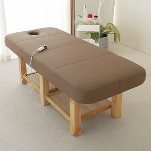 Lit de physiothérapie spécial salon de beauté en bois massif, table de moxibustion et de massage avec trou pour le nettoyage des oreilles - Product Image 3
