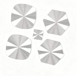 Boutons de clavier métalliques à montage sur panneau, forme personnalisée, bord chanfreiné, plaque décorative en aluminium anodisé - Product Image 1