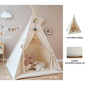 Tente de jeu intérieure Princesse pour bébé, tente indienne en coton pour enfants, maison de jeu tipi pour garçons et filles - Product Image 4