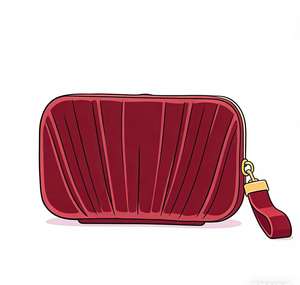 Luxury Bag - Wine Red Velvet <b>Makeup</b> <b>Box</b> with <b>Makeup</b> Brushes. Velvet Pleated Fashionable Hand-held <b>Makeup</b> <b>Box</b>. - Product Image 1