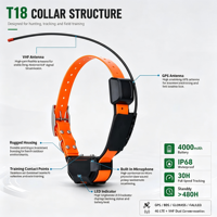 Collar de Rastreo para Perros con GPS y VHF, Resistente al Agua IP68, Alcance de Radio de 15 km, Rastreador Múltiple para 20 Perros con Audio Remoto y LED para Caza, OEM