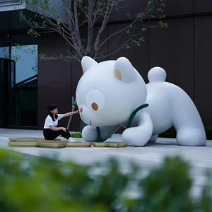 K510 lindo Animal público dibujos animados escultura FRP calle ocio paisaje urbano hito interior grande Oem adornos artesanías estatua - Product Image 1
