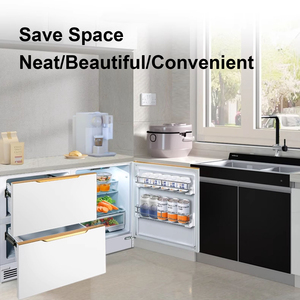 Fridge Refrigerator Household Small Commercial Cooler Kitchen Counter Freezer BCD-190 Kitchen Stainless Steel Cooler/freezer BCD - Product Image 5