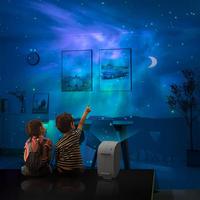 Projecteur Ciel Étoilé Sans Fil LED, Lampe de Nuit, Projecteur Galaxie Nébuleuse Océan, Haut-parleur Musical, Projecteur d'Étoiles avec Contrôle, Lampe de Nuit Lune