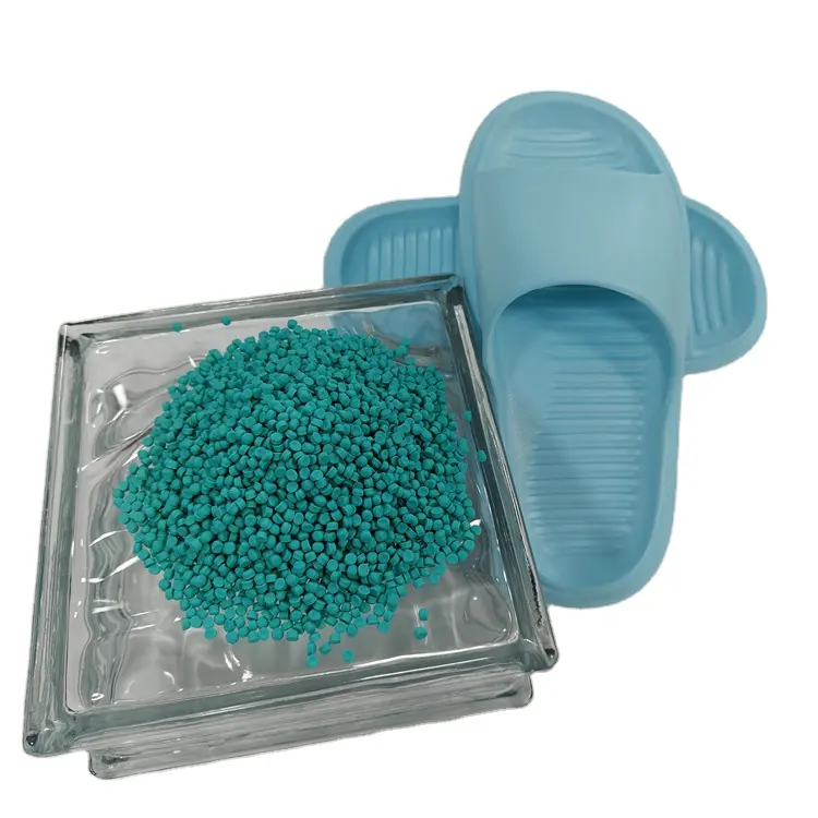YOG1165P-5 3242C vert haute qualité Eva matière plastique chimique Eva composé granule pour pantoufles baskets sandale tapis de Yoga