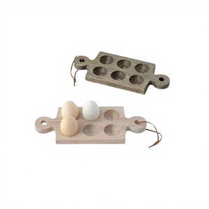 Juego de 2 bandejas para huevos de diferentes colores, de la mejor calidad, tamaño personalizado, de madera, para hotel, cocina, en oferta. - Product Image 1