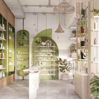 Rak penyimpan kecantikan, dekorasi Salon kecantikan Modern, dapat disesuaikan, rak toko persediaan Kecantikan Bar parfum