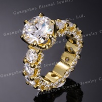 Maßgefertigter 4ct D VVS Labor-Diamant Trendiger Ring S925 Silber 10K 14K 18K Massivgold Verlobungs- und Ehering für Damen und Herren