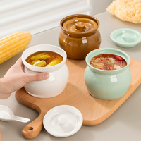 Pot de conservation alimentaire en céramique sans BPA, avec couvercle, personnalisable avec logo
