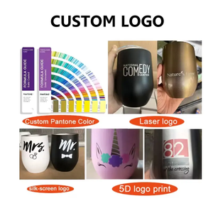 แก้วกาแฟสแตนเลสเก็บความเย็นสองชั้น12ออนซ์แก้ว304ออกแบบโลโก้ได้ตามต้องการ - Product Image 4