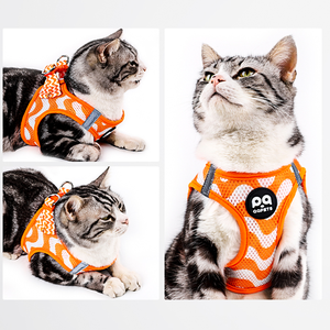Arnés ajustable reflectante de malla transpirable para gatos, chaleco para mascotas con logotipo personalizado para gatos y perros, personalización impresa de nailon acolchado - Product Image 6
