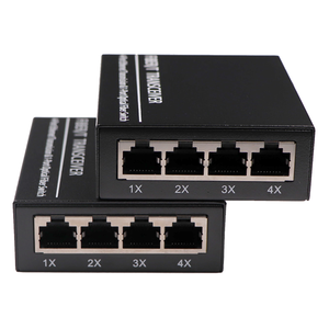 Convertidor de Medios de Fibra Óptica para Equipos Electrónicos Ethernet, 4 Puertos Ethernet, 1 Puerto, 20KM - Product Image 1