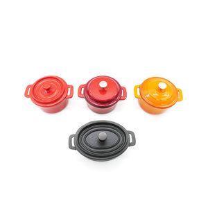 Mini-<span class=keywords><strong>cocotte</strong></span> en fonte émaillée <span class=keywords><strong>de</strong></span> 10 cm et faitout écologique - Product Image 2