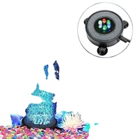 Lampe à bulles d'air pour aquarium, rideau d'air pour aquarium, pierre à bulles avec 6 LED à changement de couleur (prise EU)