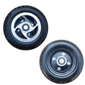 8 Zoll massiver PU-Schaum Flach freies Lenkrad 200mm flach frei 2, 50-4 PU-Schaum rad mit Sägezahn profil - Product Image 5