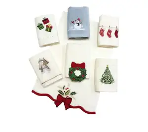 S-82 Hot selling blanket multi used cotton Christmas present cake gift face bath custom printing towel set