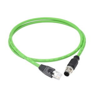 M12 Circular 4 Pin D Code <b>RJ45</b> Power Ethernet Patchcord Profinet EtherCAT CAT5e Network Connectors IP67 PVC Electrical <b>Cable</b> - Product Image 6