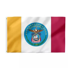 Promotional Product 48h Fast Delivery Durable 3x5ft 100%Polyester Printing Any Logo Outdoor Custom Columbus Flag