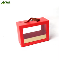 Boîte cadeau en carton rigide transparente avec fenêtre rabattable, compatible avec cadre photo, bougie, portefeuille, revêtement UV mat, vente en gros