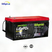 Batterie LiFePO4 rechargeable 24V 120AH Grade A 6000+ cycles, cycle profond, marine, CAN Bus, BMS intelligent, borne M8, CE RoHS IP67, OEM ODM
