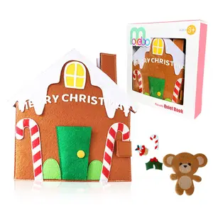 Christmas felt busy book quiet book for toddler baby educational toys kids travel toy