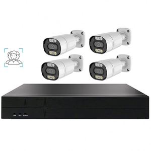 Detección facial inteligente de 5MP, reconocimiento facial, conteo de personas, detección de vehículos de intrusión, cámara AI, IP, 4CH, sistema de cámara CCTV PoE - Product Image 1