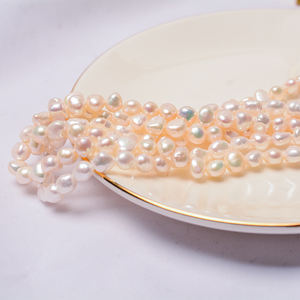 Haiyang Mutiara naturale di acqua dolce alla rinfusa perle barocche bianche aria Tawar filo di perle - Product Image 2
