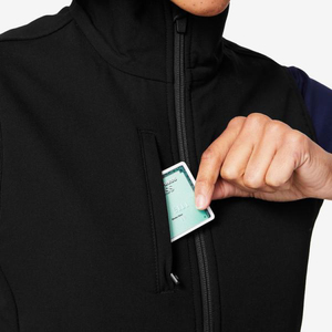 Black Sleeveless Multi Functional Pockets Fleece <strong>Vest</strong> for <strong>Nurses</strong> Custom Cheap <strong>Nurse</strong> <strong>Vest</strong> - Product Image 5