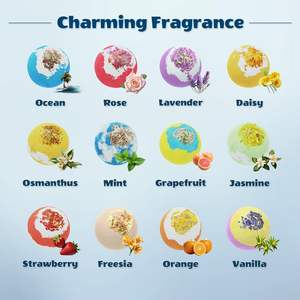 Cadeau de bain spa fait à la main personnalisé boule de fleur sèche bain effervescents livraison rapide bombes de bain cadeau pour la Saint-Valentin - Product Image 3