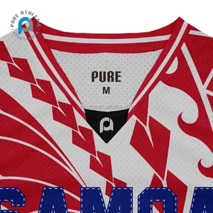 PURO SAMOA 100% poliestere Basket Canottiere Jersey Degli Uomini Completa Sublimata Canotta Sportiva di Usura