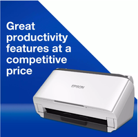 Scanner professionnel compact Epson WorkForce DS-410 A4 à alimentation par feuilles avec chargeur automatique de documents 50 feuilles et logiciel Epson Document Capture Pro