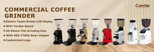 पेशेवर वाणिज्यिक कॉफी ग्राइंडर होटल ब्लैक टच-स्क्रीन एस्प्रेसो बीन ग्राइंडर इलेक्ट्रिक कॉफी ग्राइंडर मशीन