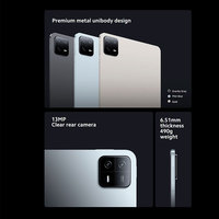 8GB + 128GB Xiaomi Tablette Pc Pad 6 Global Version 11 pouces USB Type C 144hz 8GB Octa Core Qualcomm Smart Home/domotique 1kg