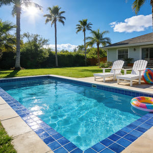 Piscina Infantil de Fibra de Vidrio para Exteriores, Resistente a los Rayos UV, Duradera, Ecológica, Fácil de Instalar, Forma Rectangular, Uso Familiar, SPA - Product Image 1