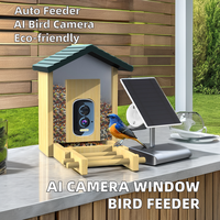 Caméra intelligente de mangeoire à oiseaux 5MP avec vision nocturne charge solaire étanche faible consommation d'énergie sécurité sans fil mangeoire pour animaux de compagnie
