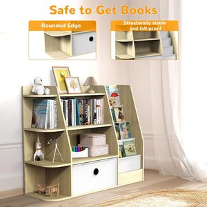 Trẻ em bằng gỗ Kệ Sách đồ chơi lưu trữ ngăn kéo lớn vườn ươm/lẻ phòng chơi phòng ngủ tổ chức mở tủ sách lưu trữ - Product Image 6