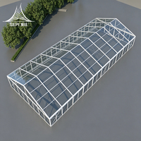 Carpa de Aluminio Romántica para Bodas en el Jardín, Toldo Resistente al Sol y a la Lluvia, Refugio Exterior para Ceremonias y Banquetes en el Césped