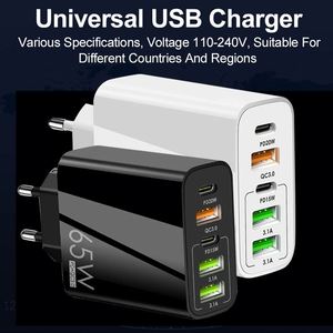 Chargeur rapide USB C 65W, chargeur de voyage multi-ports 4 ports PD+3USB pour iPhone Samsung MacBook iPad - Product Image 2