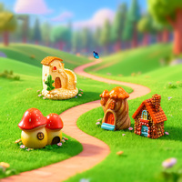 Maison miniature en résine pour jardin féerique, micro-paysage, maison en pierre, bonsaï, terrarium, artisanat, ornements, accessoires, décoration intérieure