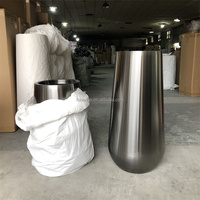 Corten Pot taman Stainless Steel, Pot tanaman besar luar ruangan/7 inci
