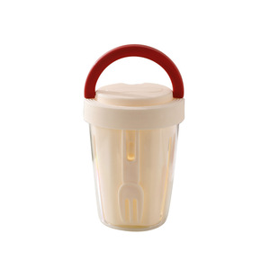 Double Wall Fruit Salad <b>Cup</b> With Fork Drainable Food Grade <b>Large</b> Capacity For Breakfast Gym Lunch Leak Proof - Product Image 5