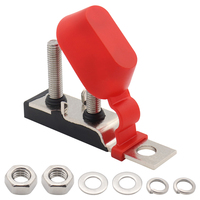 Porte-fusible de batterie haute intensité 2 voies 300A max 58Vdc en cuivre rouge nickelé avec base PPS 94V0 et quincaillerie en acier inoxydable, protection contre l'allumage