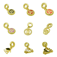 Breloques pendantes en forme de bouchon de bouteille, chat scooter, Vierge Marie, perles pour la fabrication de bracelets serpent DIY pour femmes - Vente en gros