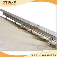 Kit Braket Atap Seng L-Foot Aluminium Stainless Steel Anodized UISOLAR untuk Pemasangan Panel PV di Atap Aspal