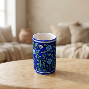 Traditional <b>Ceramic</b> <b>Vase</b> for Tabletop Decoration with Beautiful Painted Floral Design Premium Durable Home Decor Accessory - Product Image 2