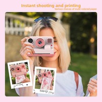 Cámara Infantil Portátil con Doble Cámara para Imprimir Videos y Fotos, Pantalla IPS HD de 2.4 Pulgadas, Regalo para Niños, Servicio OEM