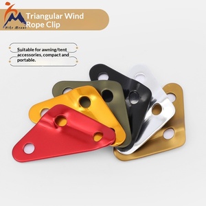Grande Fibbia Triangolare in Lega di Alluminio per Tende da Esterno, Corda Antivento, Pezzo Antiscivolo, Fibbia di Regolazione con Cordoncino per Tende - Product Image 2
