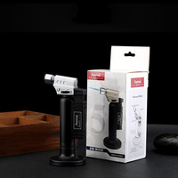 Vente en gros Briquet gonflable Pistolet de soudage à la flamme Briquet coupe-vent en métal plastique