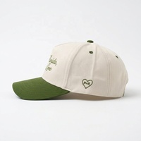Casquettes de baseball personnalisées pour mariage, bicolores olive, brodées en cursive, style rétro, vierges, à fermeture snapback, pour cadeaux d'invités de fête