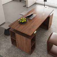 Bureau debout ergonomique moderne en bois, extensible et réglable en hauteur, avec armoires de rangement, montage facile